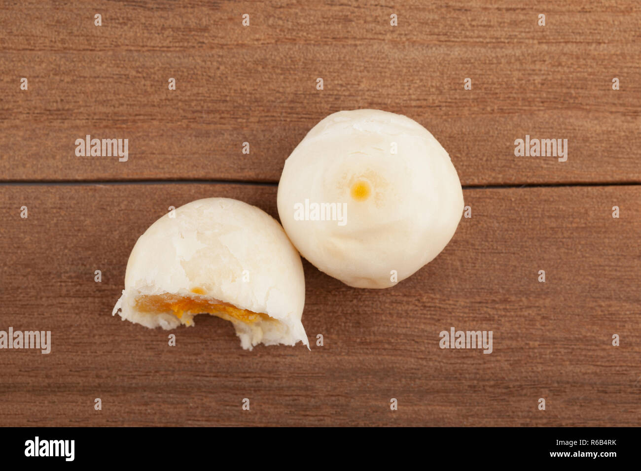 Chinese pastry with salted egg Stock Photo