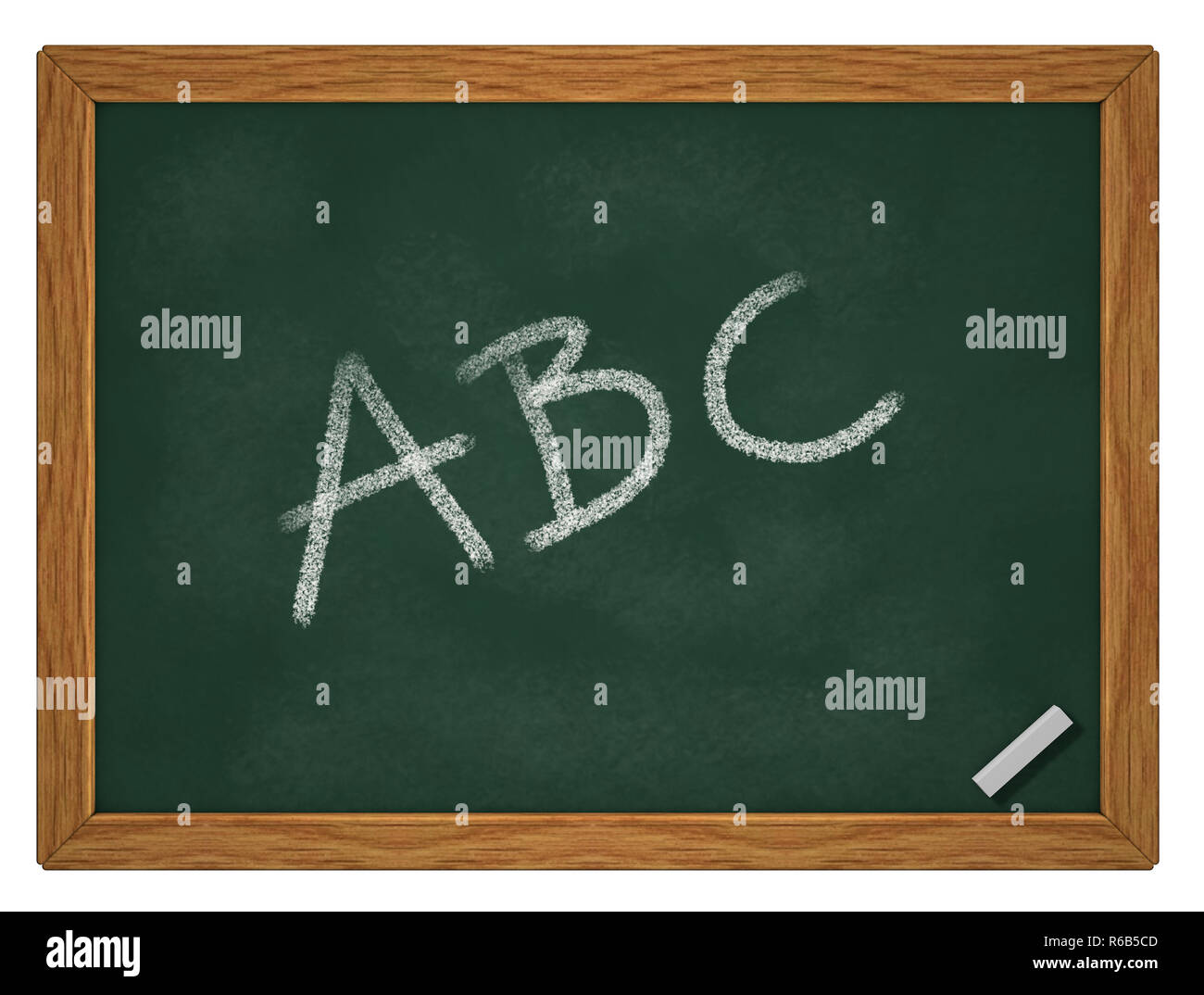 Abc On Blackboard Stock Photo - Alamy