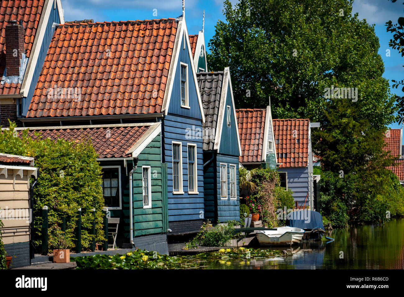 Details of cultural heritage in an old Dutch village (De Rijp) in North