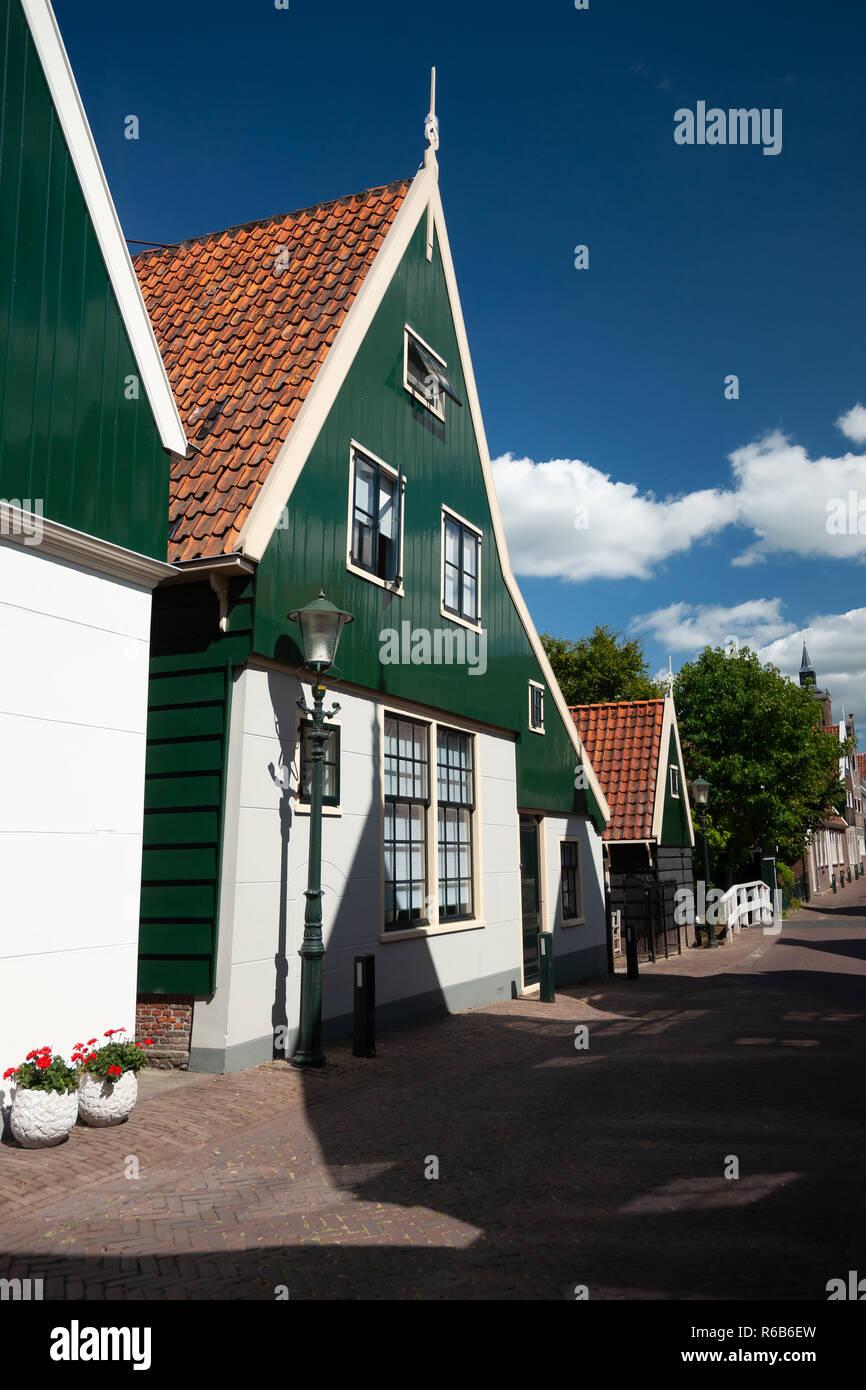 Details of cultural heritage in an old Dutch village (De Rijp) in North