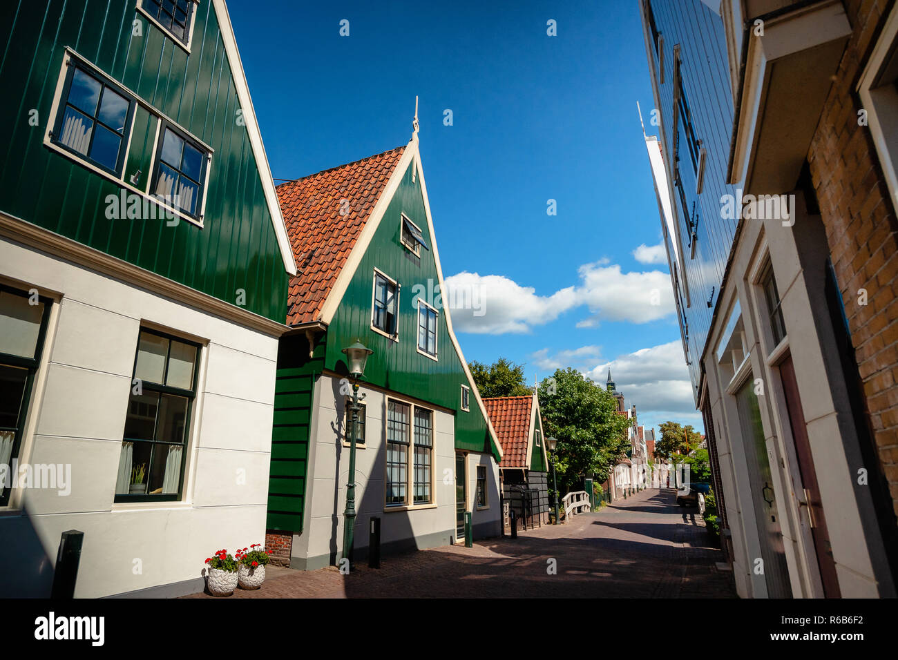 Details of cultural heritage in an old Dutch village (De Rijp) in North