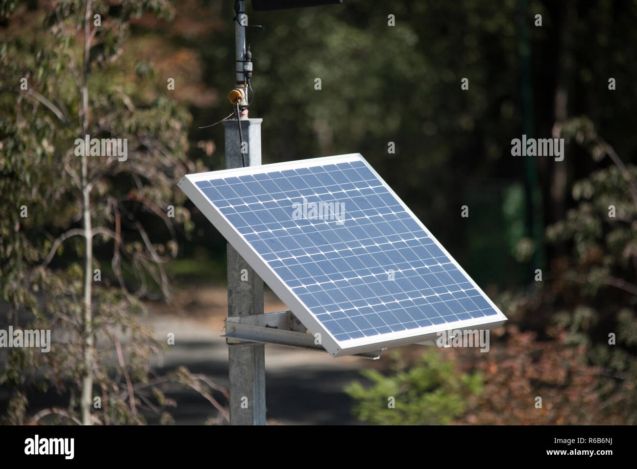 Small-scale solar power systems are ideal for remote locations where energy requirements are low. Stock Photo