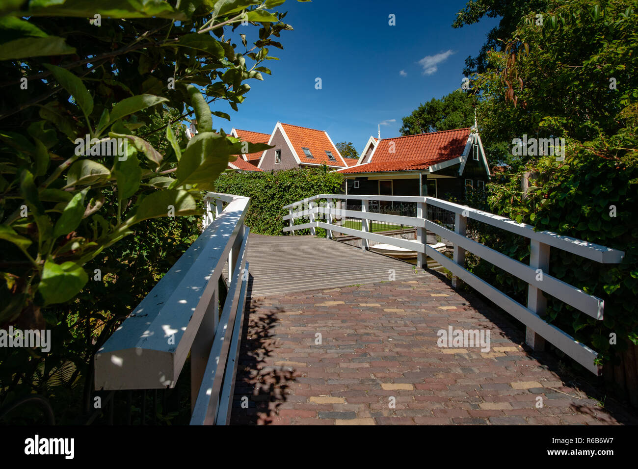 Details of cultural heritage in an old Dutch village (De Rijp) in North