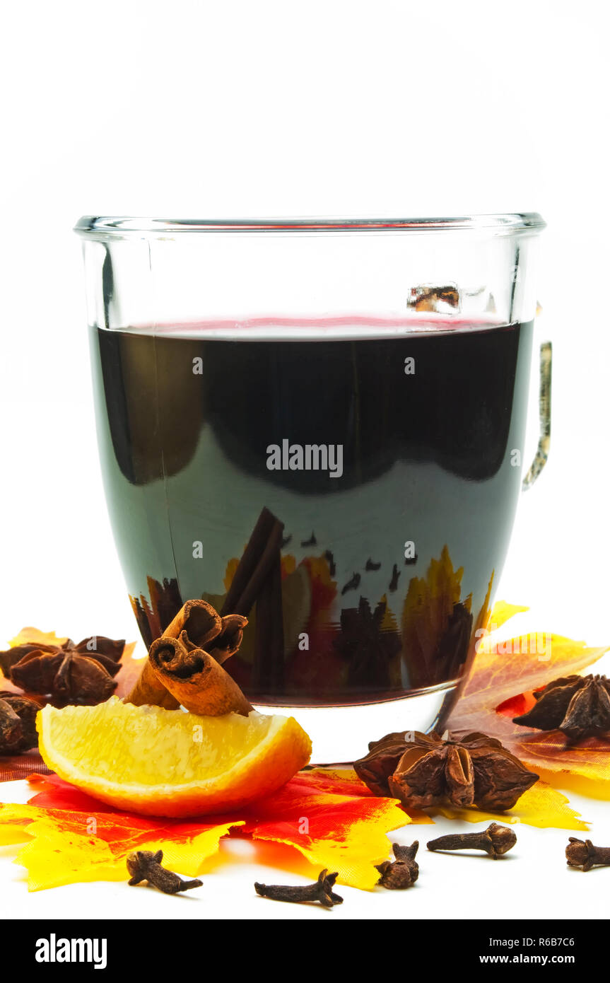 Hot Red Wine Punch Stock Photo Alamy