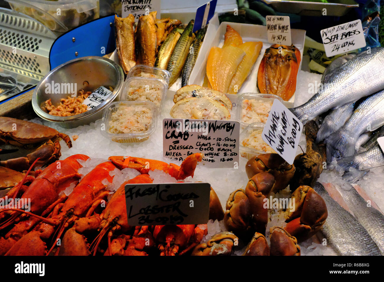 Fish monger borough market london fresh hires stock photography and