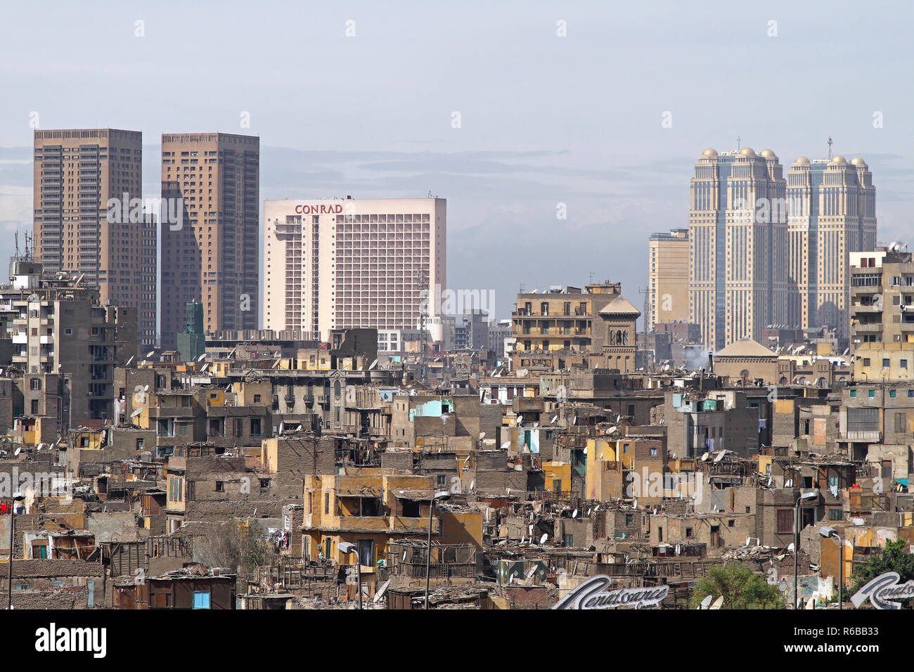 Skyscrapers and slums in cairo (egypt) hires stock photography and