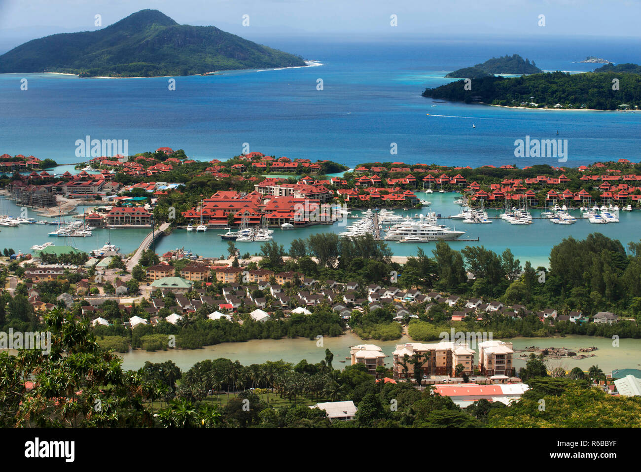 Eden Island, Eden Plaza and marina, customers in upmarket shopping