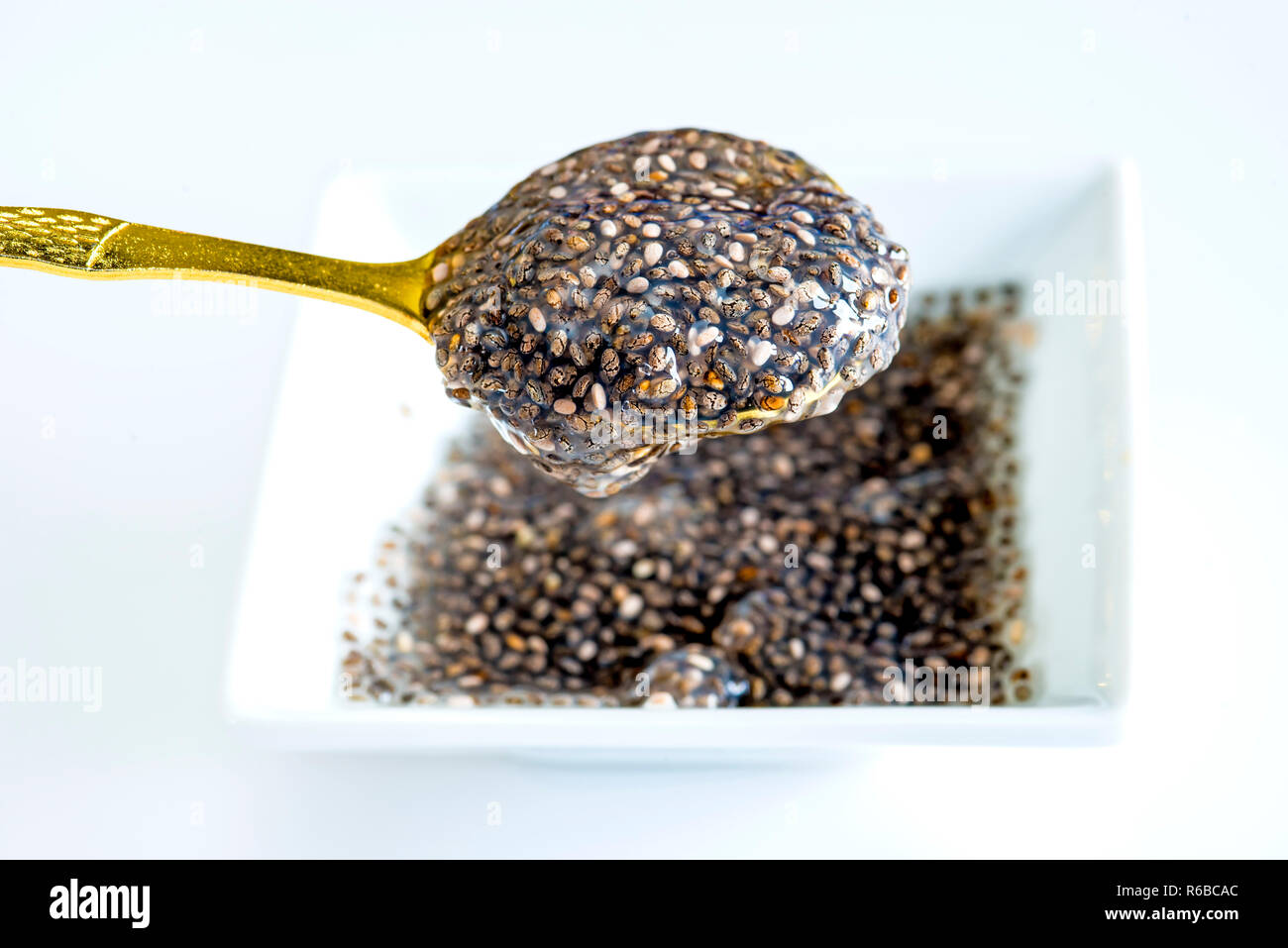 Chia Seed Gelatin For Diet Stock Photo Alamy