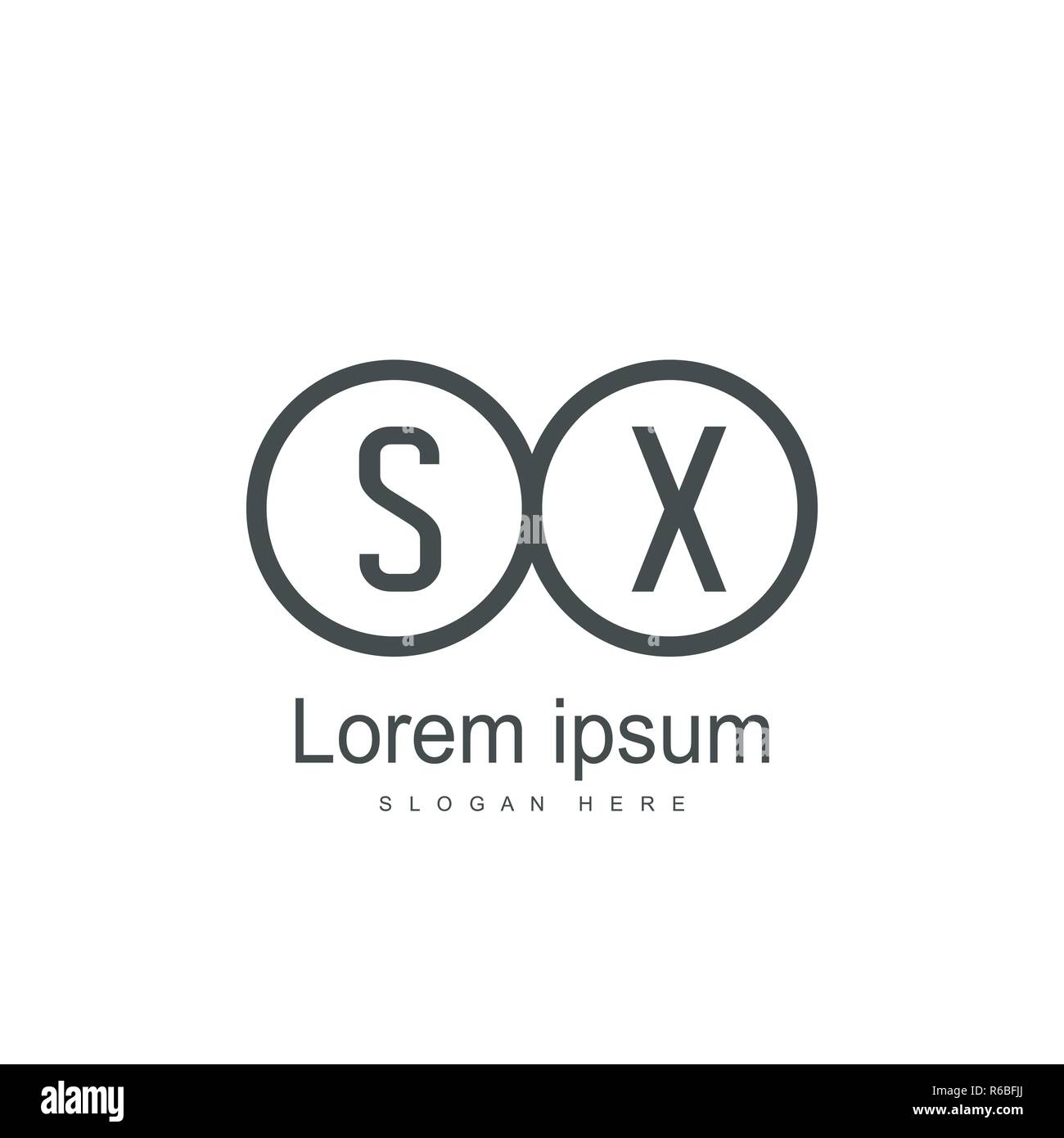 Initial letter SX Logo Template. Minimalist letter logo design Stock ...