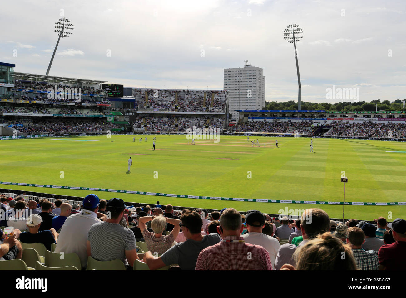 Test match, India verses England cricket teams at Edgbaston, Birmingham, West Midlands, England, UK Stock Photo