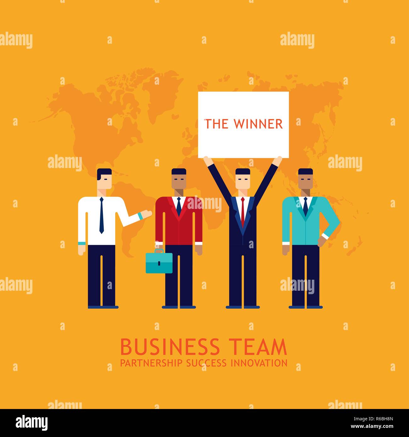 Businessman partnership Teamwork Collaboration Successful business team