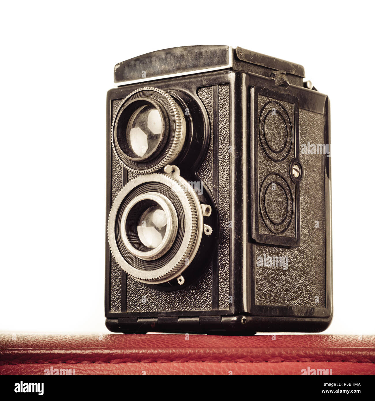 old camera isolated on a white background Stock Photo - Alamy
