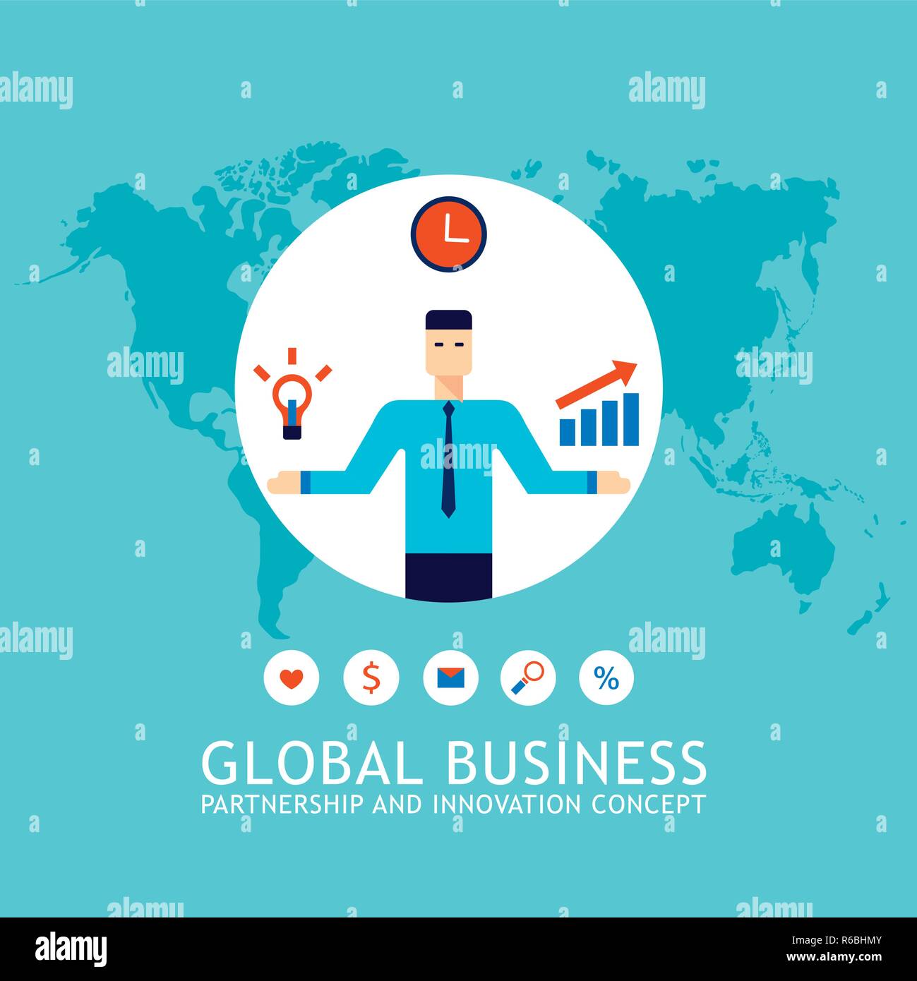 45 Successful businessman with ideas and rising chart Success business ...