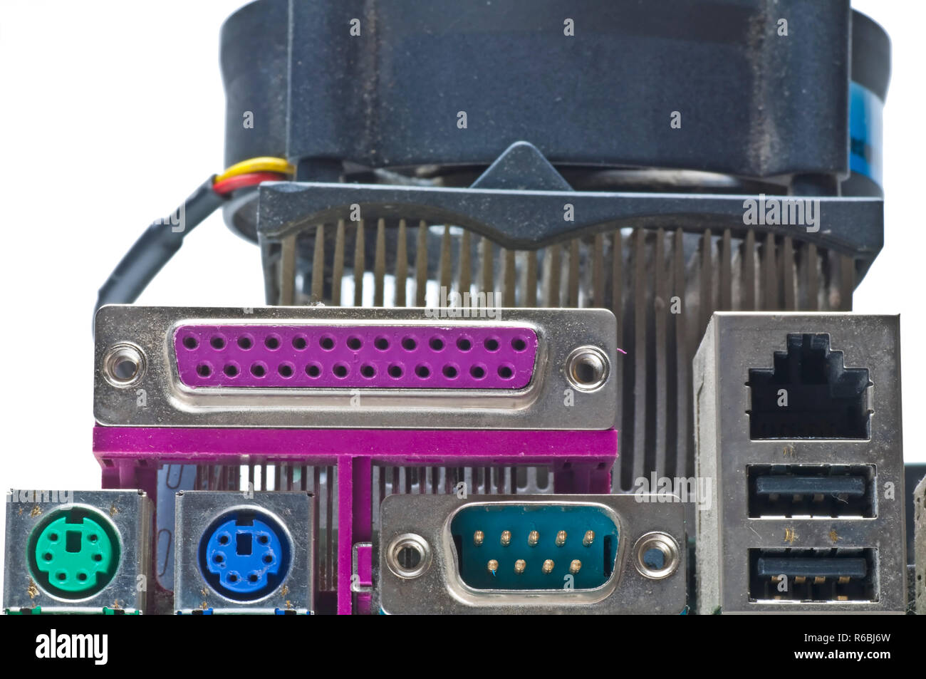 Connections Of A Computer Stock Photo - Alamy