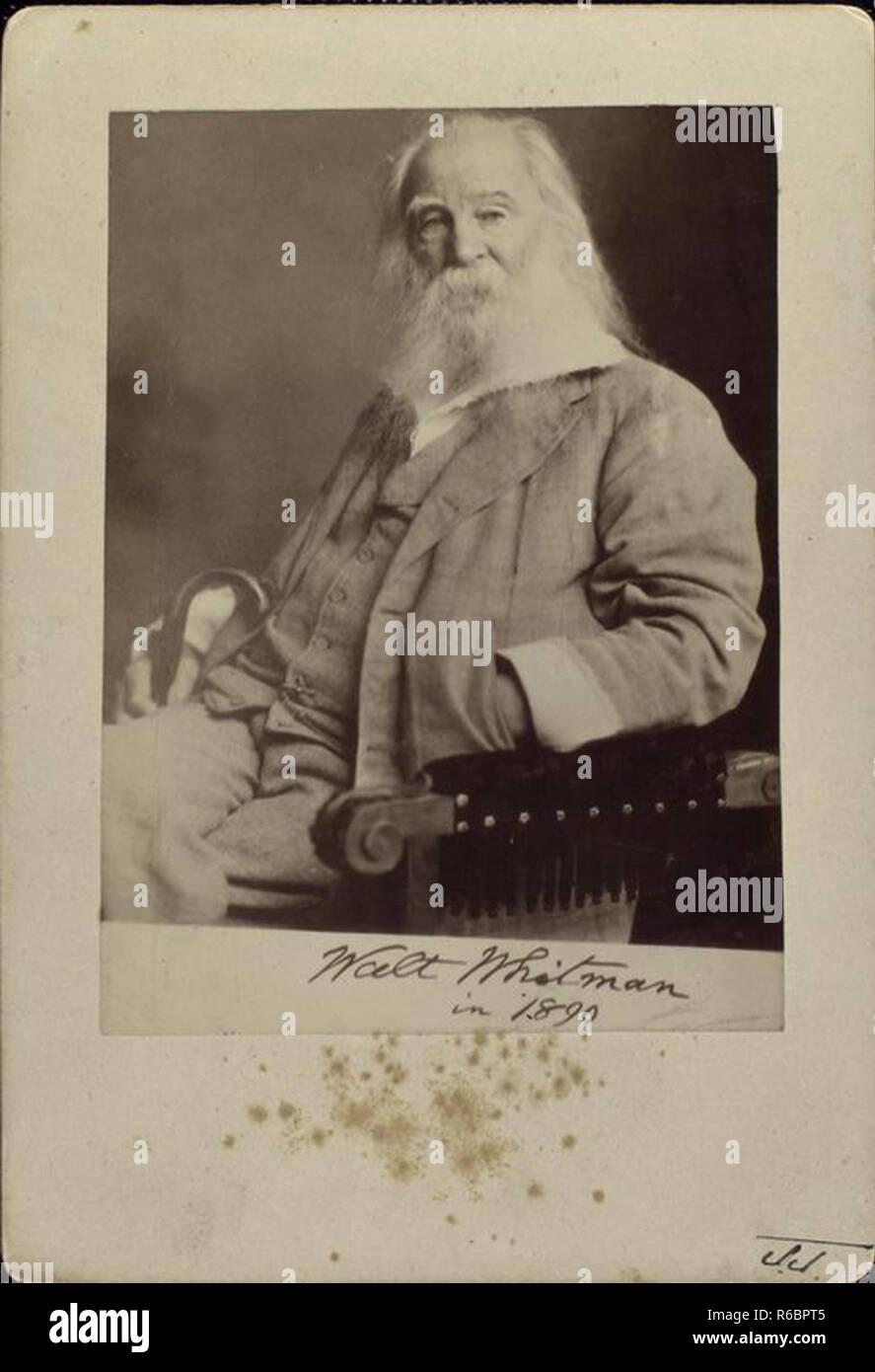 Walt Whitman vintage portrait Stock Photo