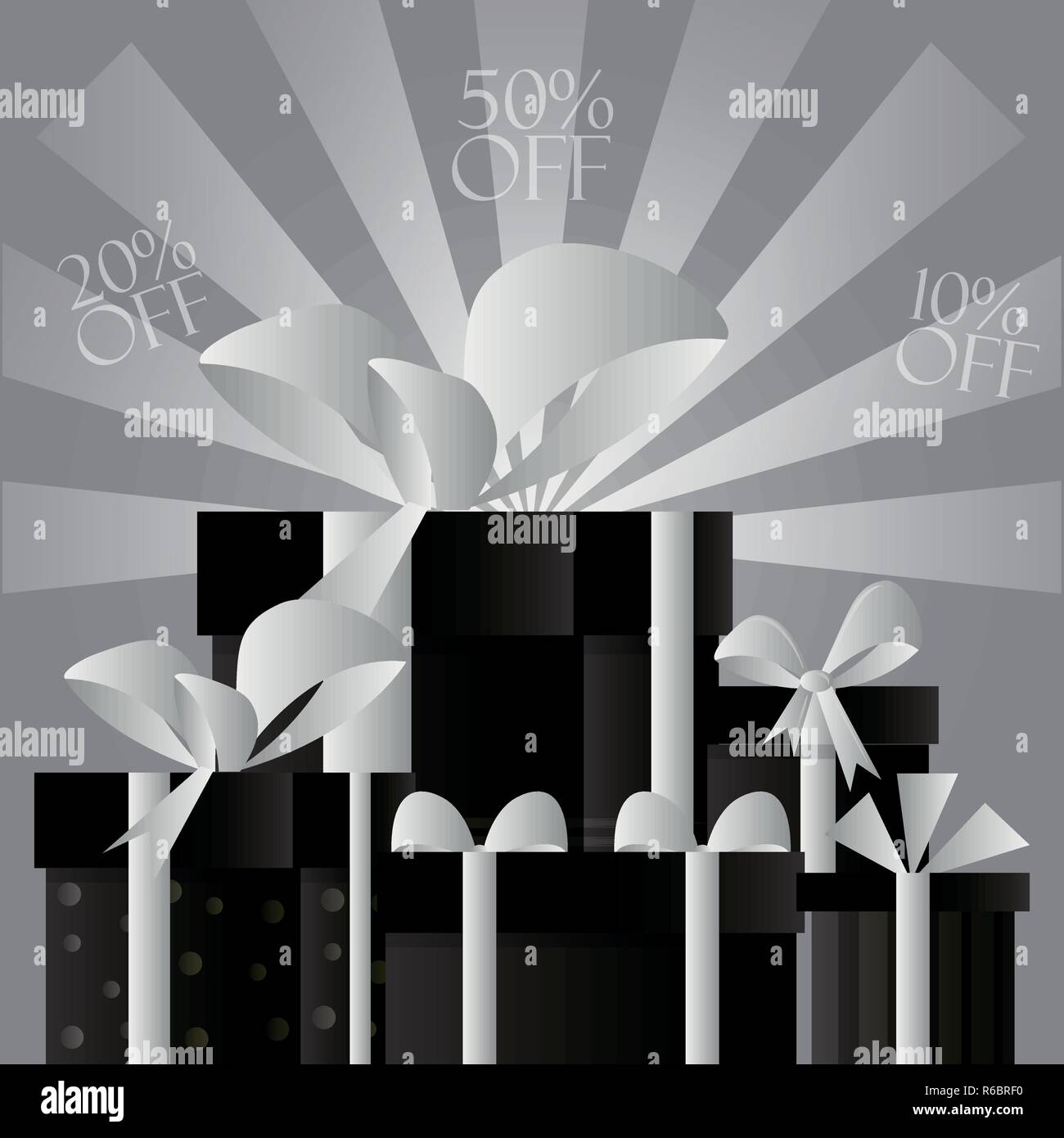 Gift boxes card Stock Vector