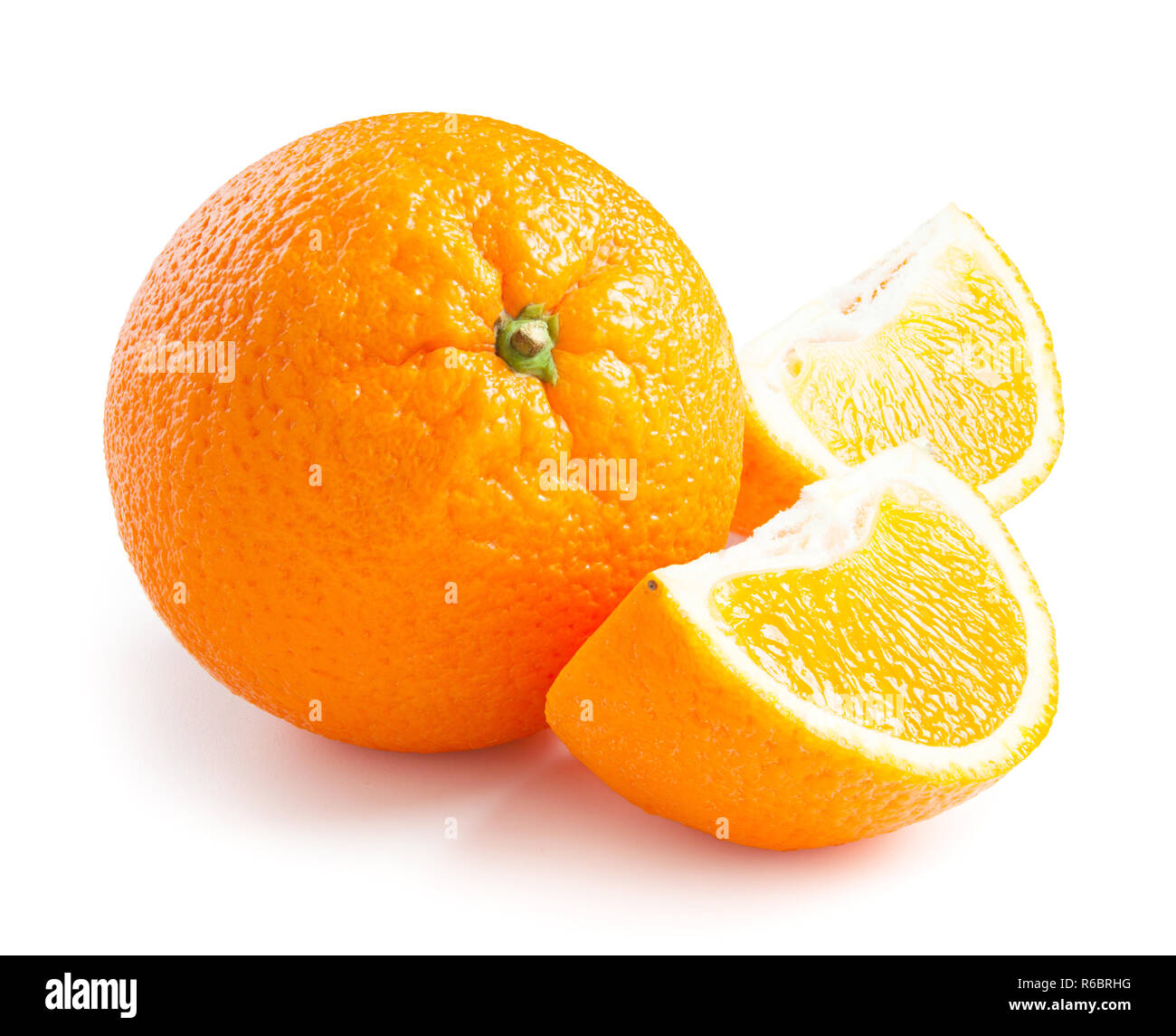 Ripe fresh oranges isolated on white background Stock Photo - Alamy