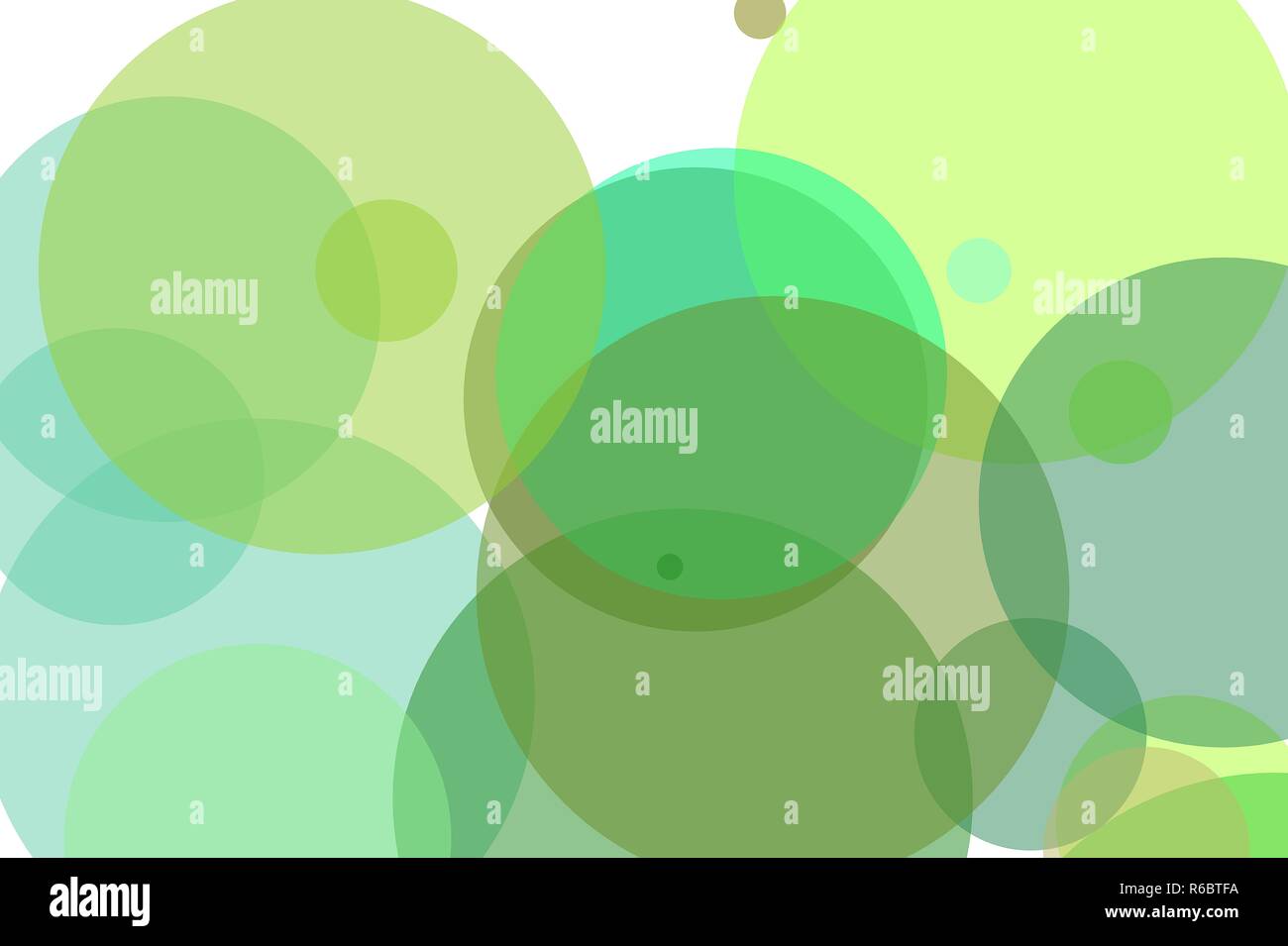 Abstract green circles illustration background Stock Photo - Alamy
