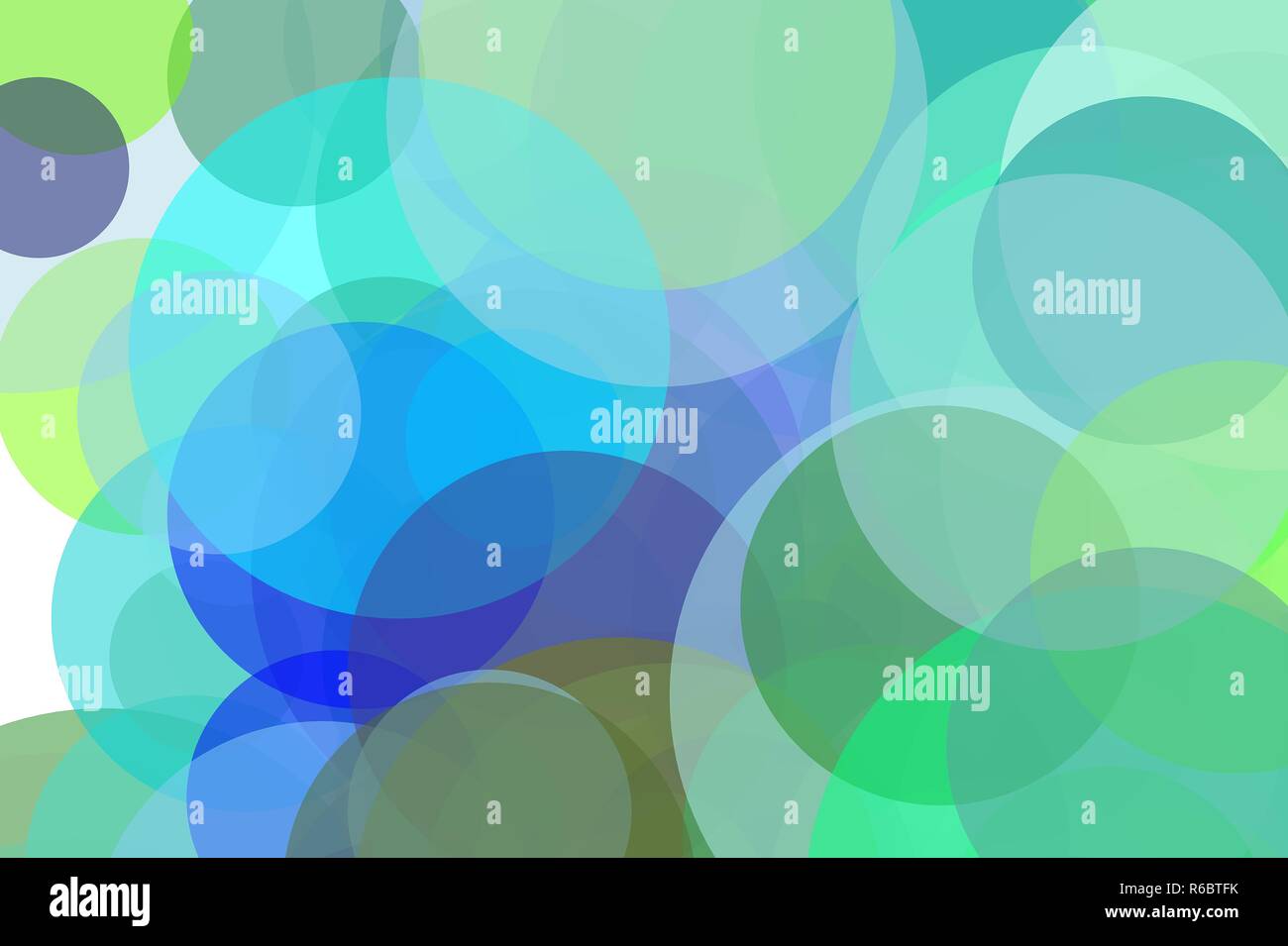 Abstract green and blue circles illustration background Stock Photo - Alamy