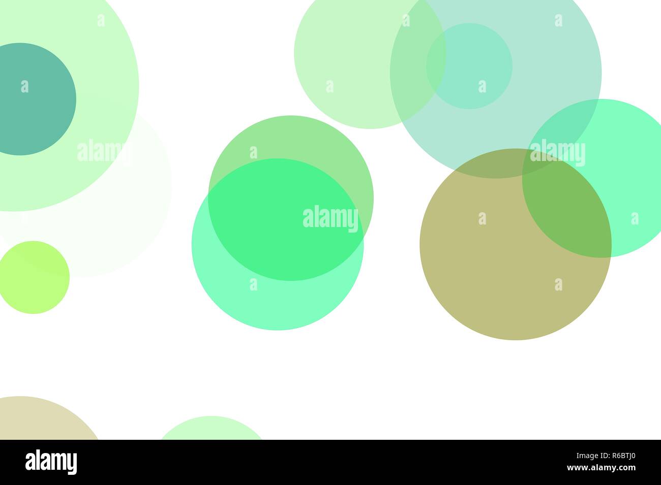 Abstract green circles illustration background Stock Photo - Alamy