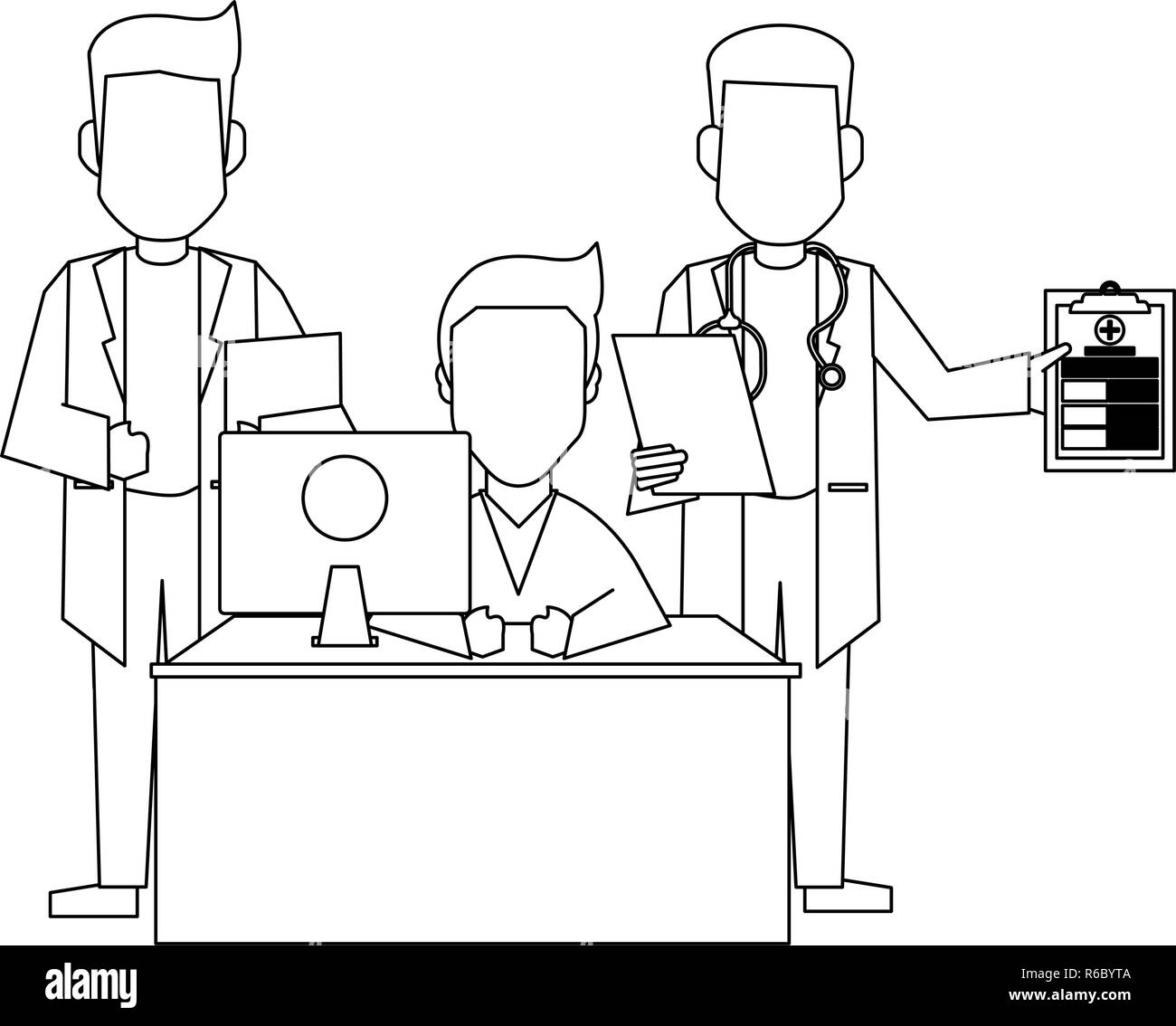 doctors office clipart black and white free