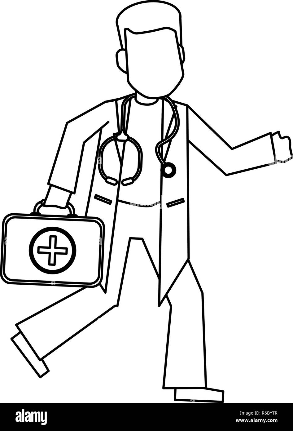 Doctor running hospital Black and White Stock Photos & Images - Alamy