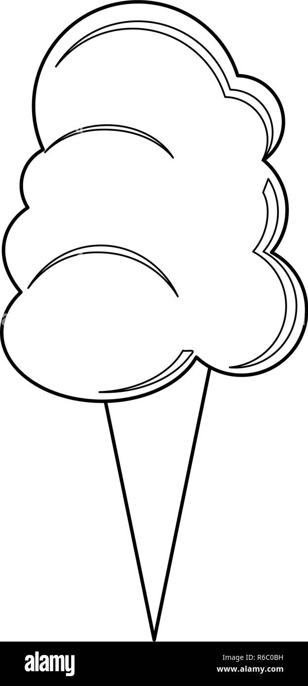 Cotton Candy Clipart Black And White