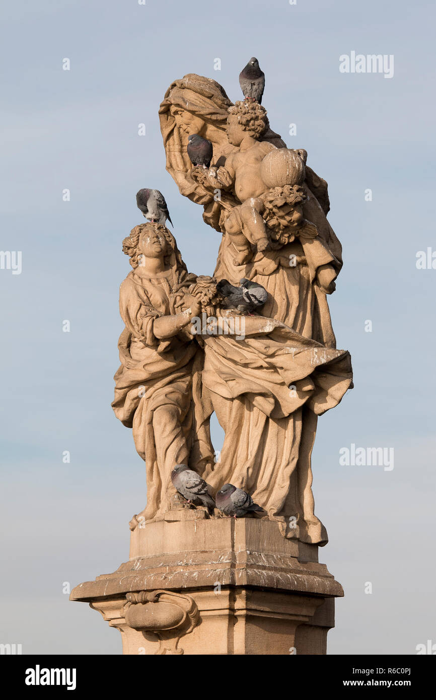Statue of Saint Anne, Charles Bridge Stock Photo Alamy