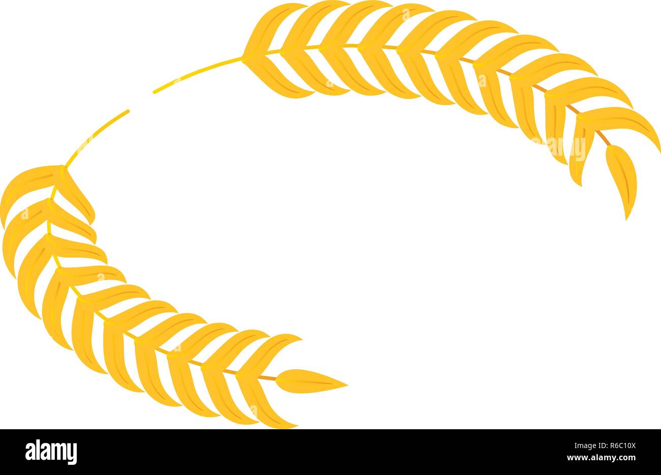 Gold laurel icon, isometric style Stock Vector