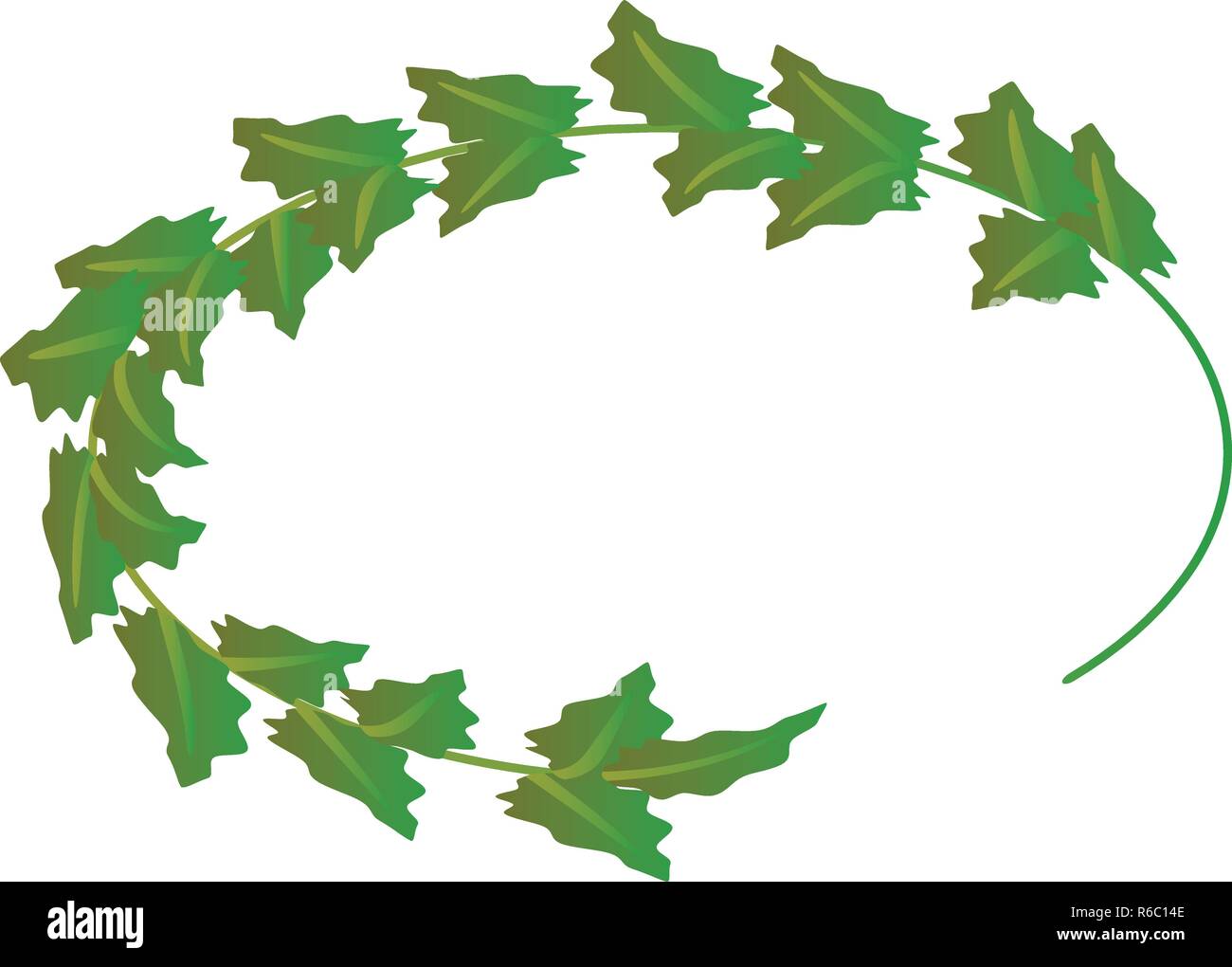 Green wreath icon, isometric style Stock Vector