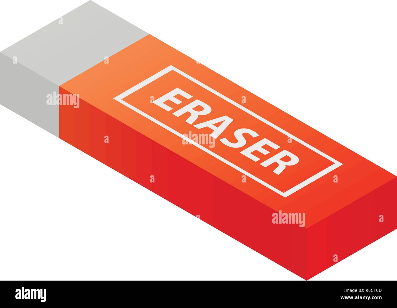Eraser icon, isometric style Stock Vector