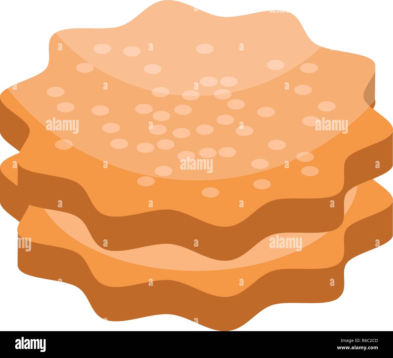 Star biscuit icon, isometric style Stock Vector