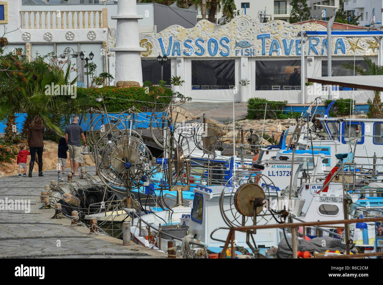 Fishing harbour, Agia Napa, republic Cyprus, Fischerhafen, Republik Zypern Stock Photo