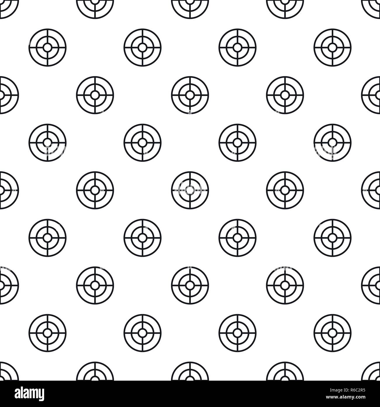 Futuristic aim scope pattern seamless vector repeat geometric for any web design Stock Vector