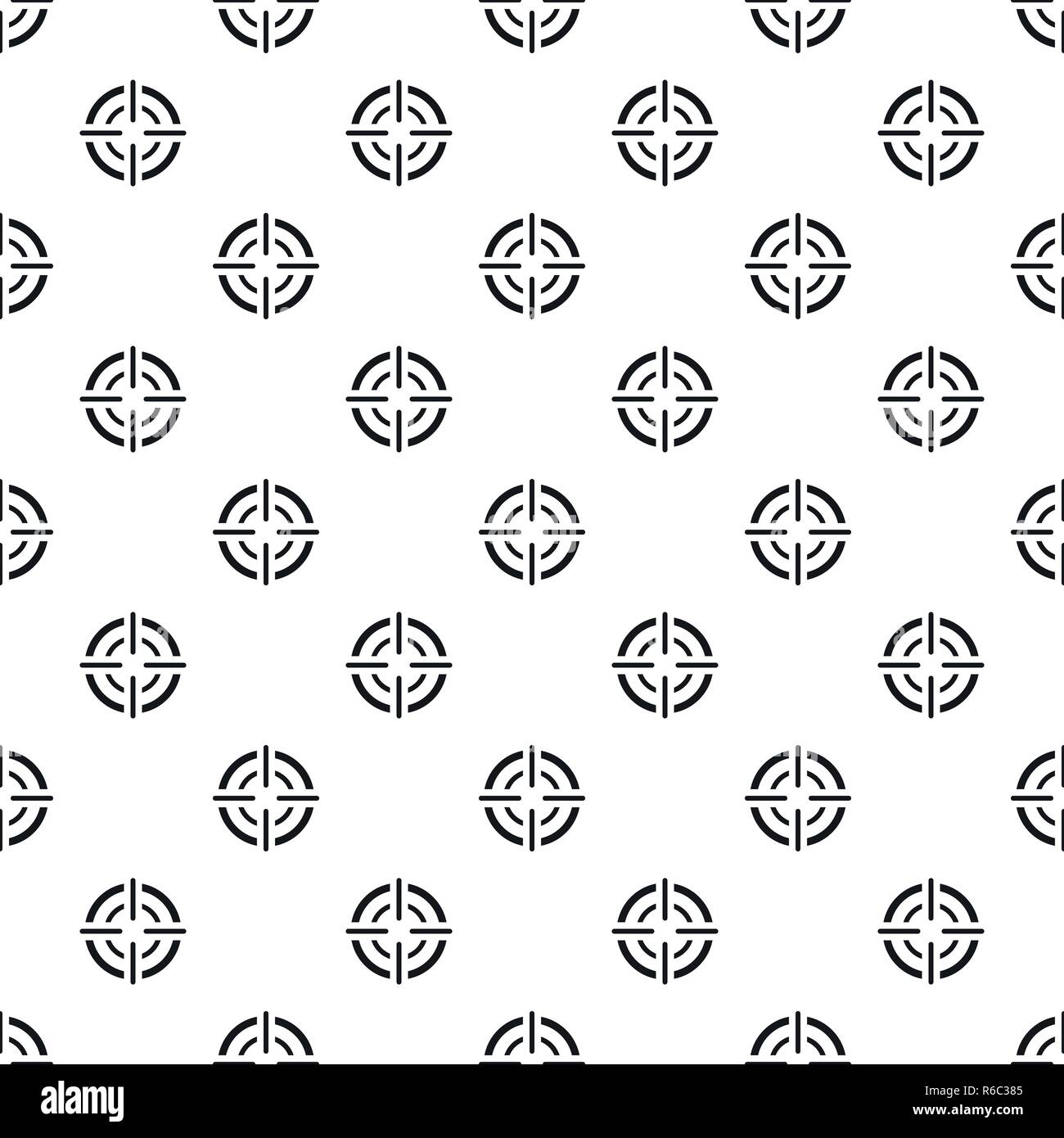 Optical aim sight pattern seamless vector repeat geometric for any web design Stock Vector