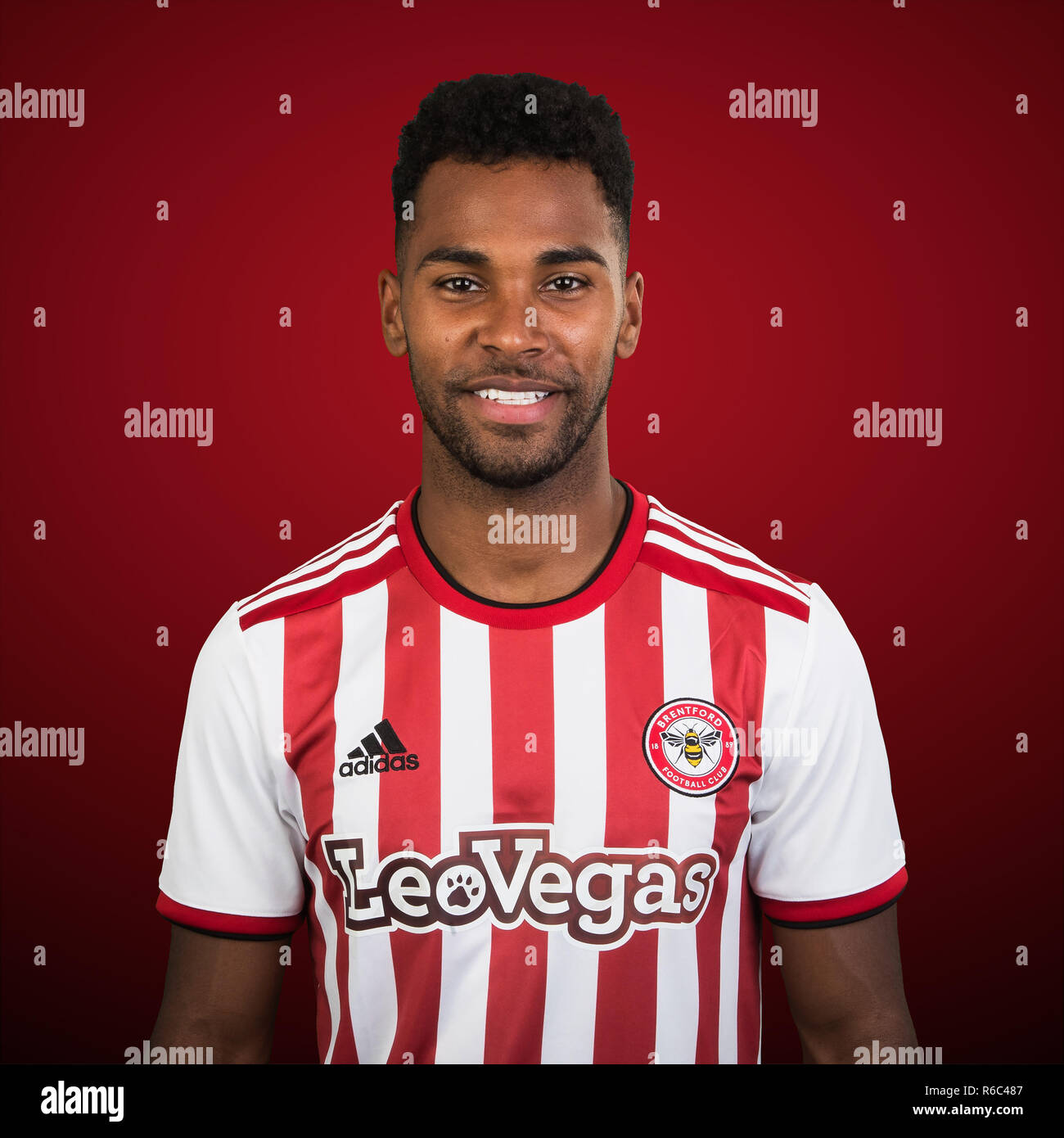 Rico Henry, Brentford F.C. headshots 201819 Stock Photo Alamy