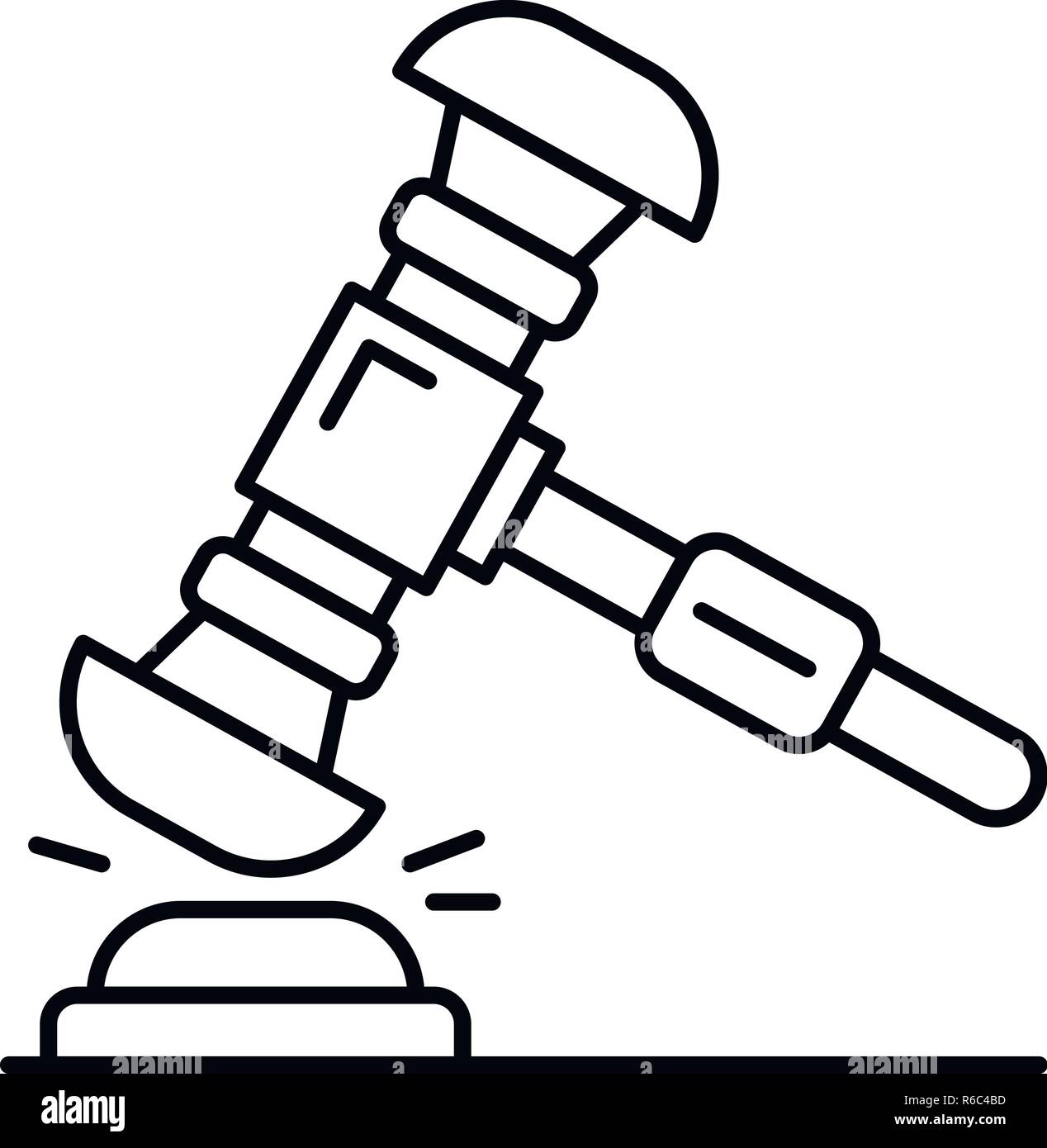 Judge gavel icon, outline style Stock Vector Image &amp; Art - Alamy