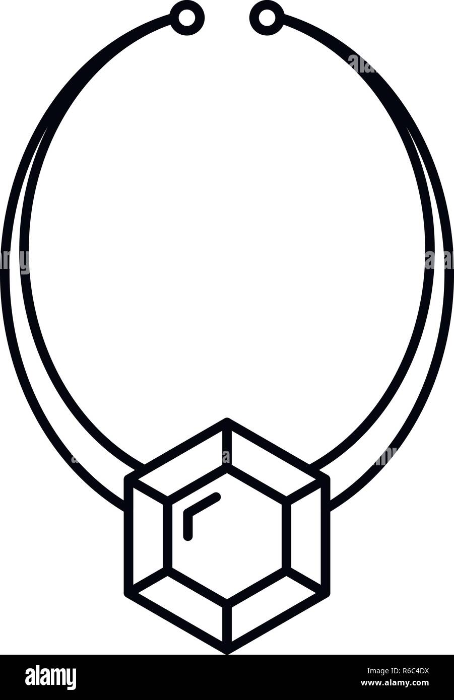 Luxury necklace icon, outline style Stock Vector Image & Art - Alamy