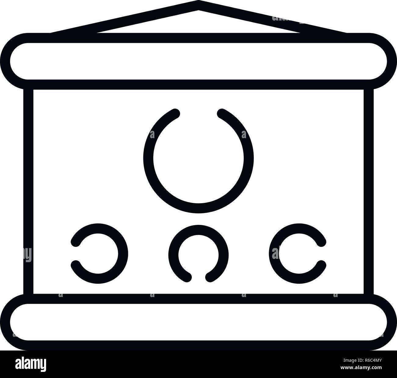 Eye check banner icon, outline style Stock Vector Image & Art - Alamy