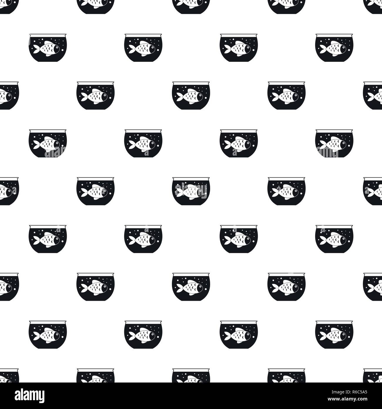 Fish aquarium pattern seamless vector repeat geometric for any web design Stock Vector