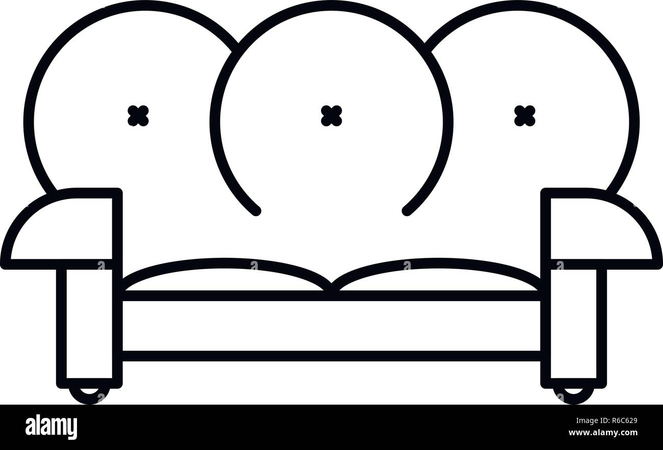 Leather sofa icon, outline style Stock Vector Image & Art Alamy