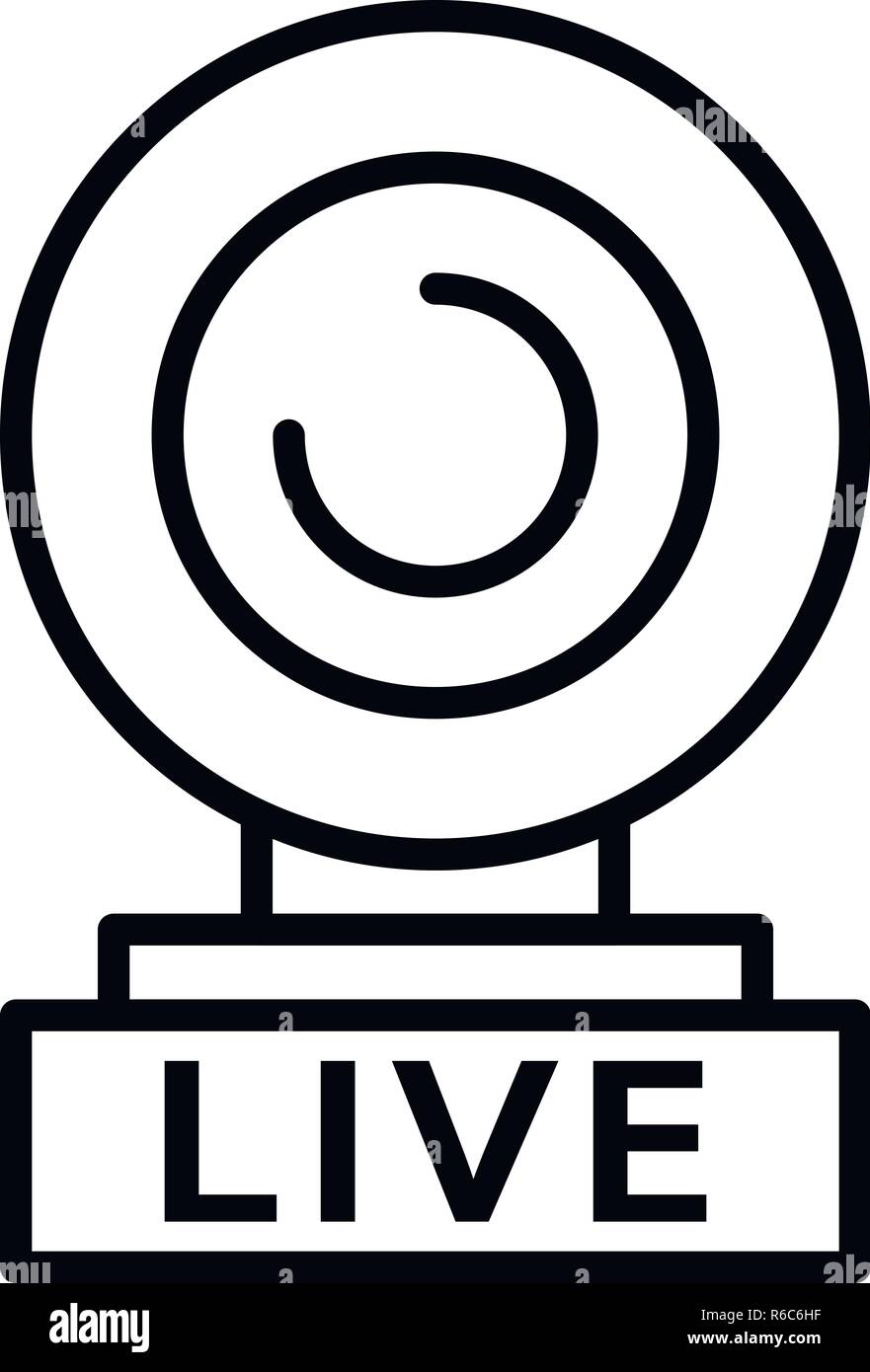 Web cam live icon, outline style Stock Vector Image & Art - Alamy