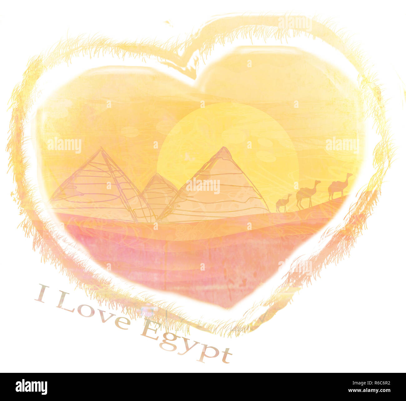 i love egypt design Stock Photo