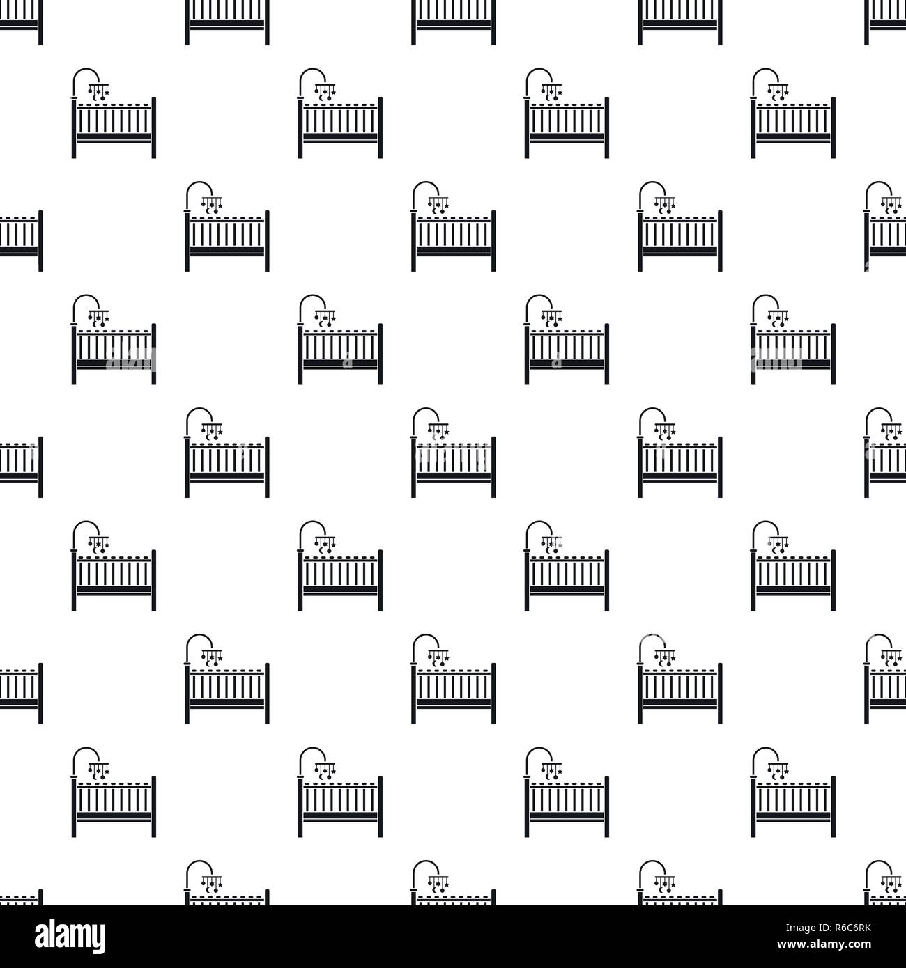 Baby bed pattern seamless vector repeat geometric for any web design Stock Vector