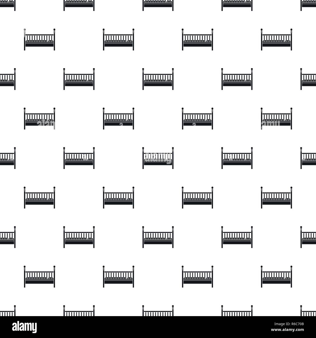 Wood baby bed pattern seamless vector repeat geometric for any web design Stock Vector