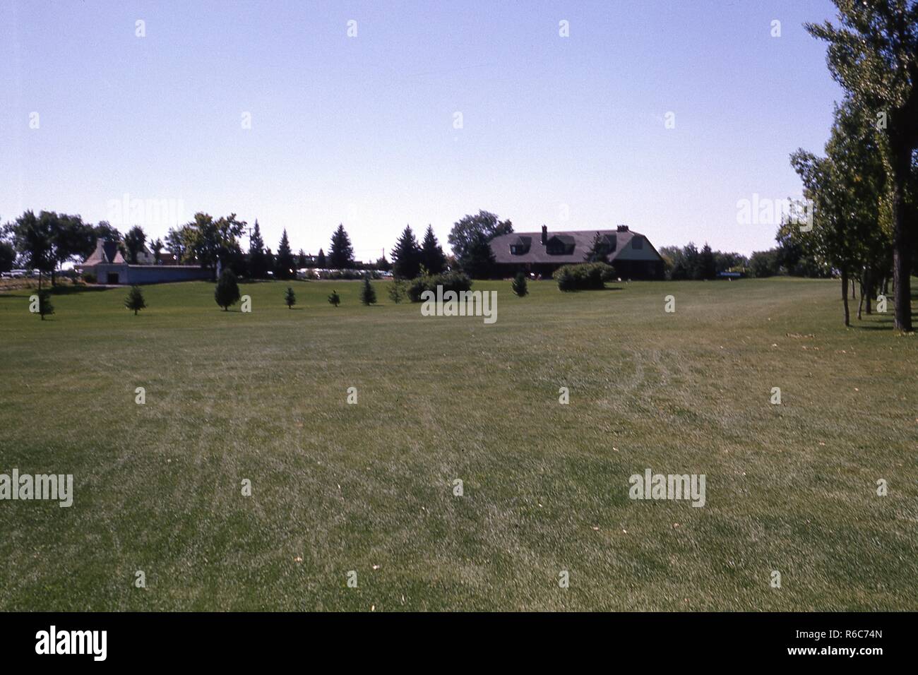 View of the fairway behind the clubhouse at the Pinecrest Idaho Falls