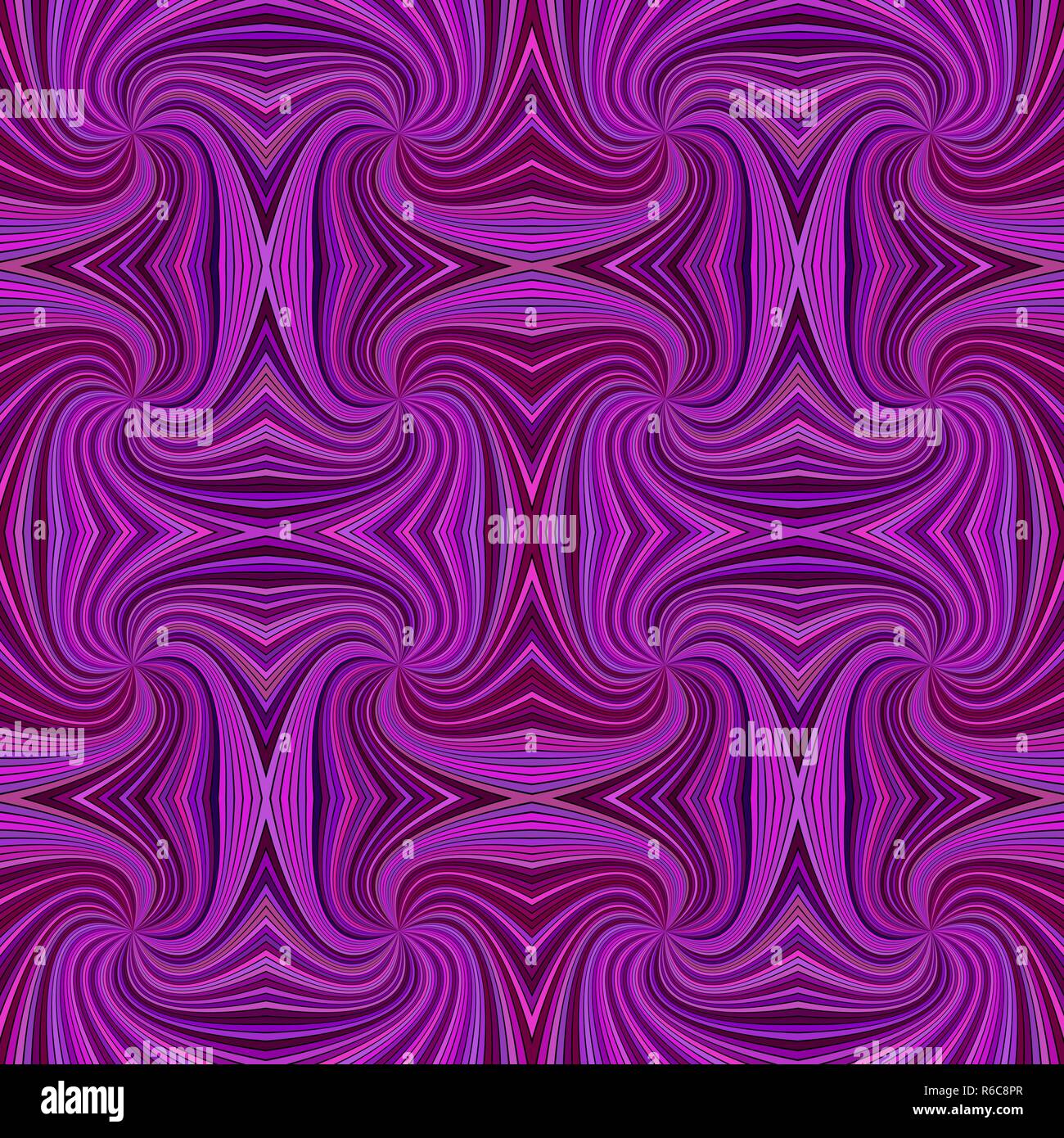 Purple seamless hypnotic abstract spiral stripe pattern background - vector illustration Stock Vector