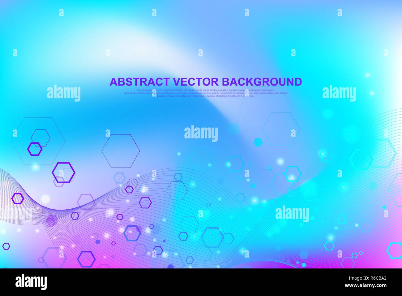 Futuristic abstract vector background blockchain technology. Deep web. Peer to peer network business concept. Global cryptocurrency blockchain vector banner. Waves flow Stock Vector