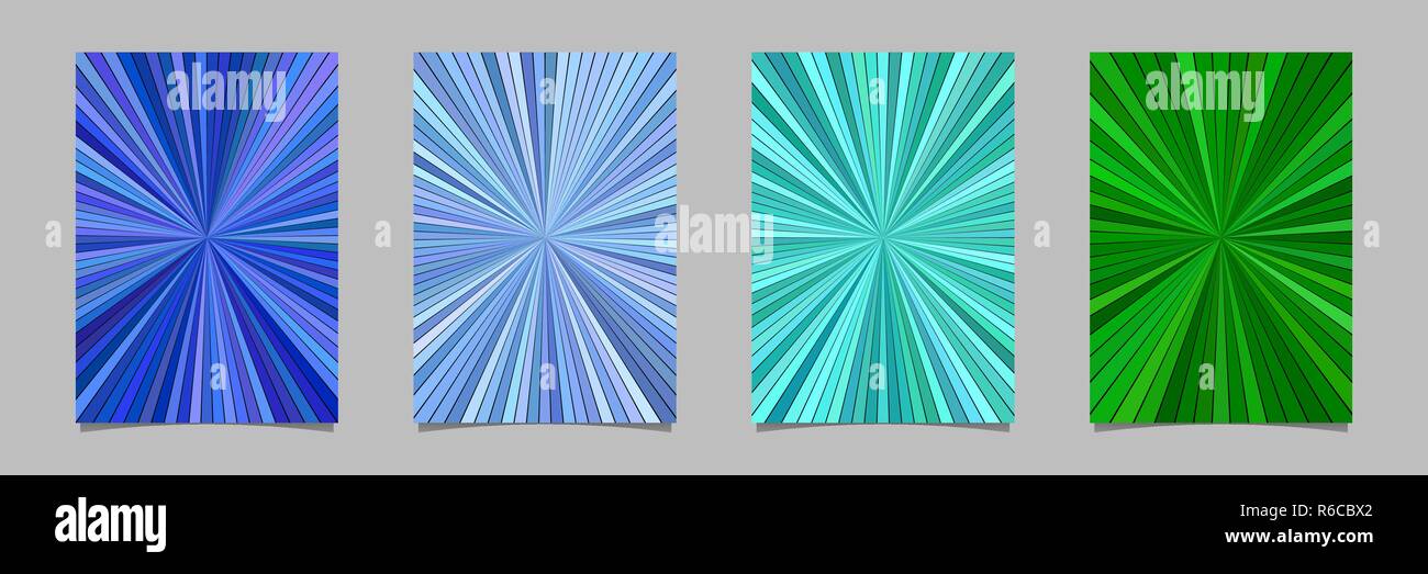 Abstract hypnotic striped starburst pattern poster background - vector page template designs Stock Vector