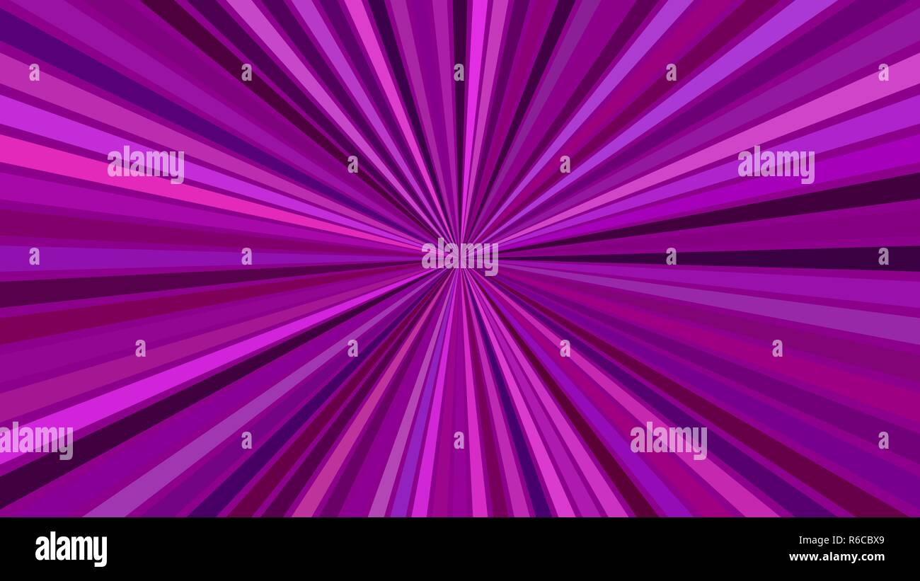 Purple psychedelic abstract striped starburst background design Stock Vector